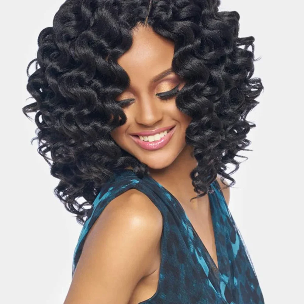 Harlem 125 Kima Braid Wind Wave 08" (KWW08) Color 4 Dark Brown - Picture 15 of 16